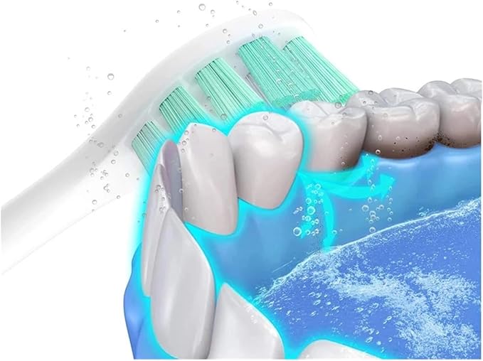 Replacement Brush Heads Compatible for T300/T500/T700 Sonic Electric Toothbrush Soft Bristle Nozzles with Caps Sealed Package(Silver)