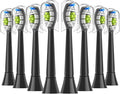8Pcs Replacement Toothbrush HeadsCompatible for Philips Electric(8pcs Black)