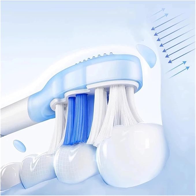 Electric Toothbrush Heads Replacement Compatible for X1 X3 X3U X5 Teeth Brush(2pcs White)
