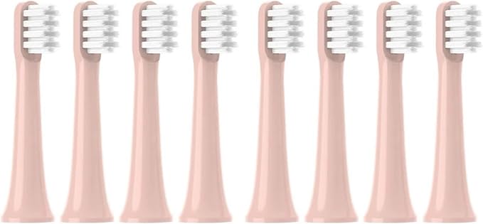 Replacement Toothbrush Head for SOOCAS EX3 SO Compatible ForWHITE PINJING Electric Soft Bristles Nozzles(8PCS Pink)