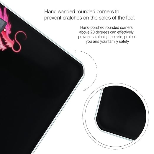 Women's Fashion Automatic Switch Digital Bathroom Weighing Scale Smart Scale Fire Rainbow Dragon