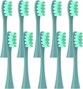Replacement HeadsCompatible for Oclean Flow/X/X PRO/ Z1/ F1/ One/Air 2 /SE Brush Soft Sonic Toothbrush Vacuum(10 Green)