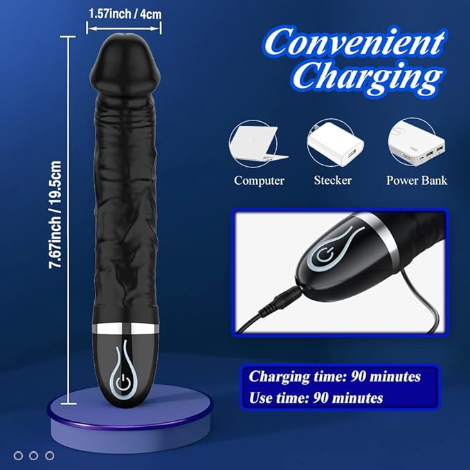 Portable Vibrating Massager -Clitioral Sucker Relaxes Muscles Viboators Toy 7 Modes Couples - for Body and Back Foot Silent Personal for Sports Massage Adult Tools Relaxation 1104Q4 (Black)