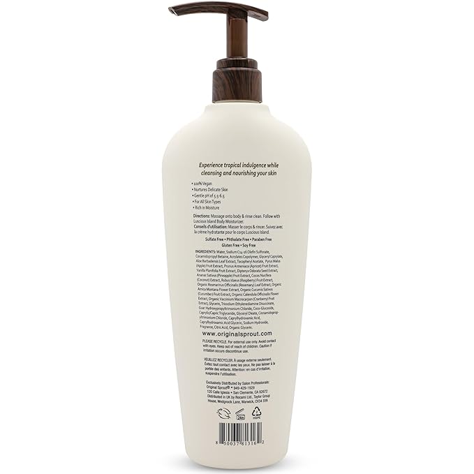 Original Sprout Island Bliss Moisturizing Body Wash for All Skin Types Including Sensitive &amp Dry Skin Hydrating Body Wash with Calendula &amp Rosemary Extracts Sulfate Free Coco Mango Scent 2