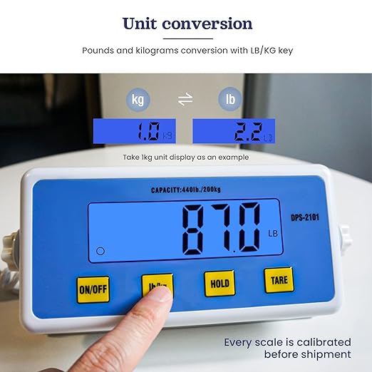 Medical Scale - Heavy Duty 440 lb High Capacity Wrestling Scale for Body Weight with Easy to Read LCD Display Physician Scale Professional Medical Grade Scale for Doctor Home Gym Office