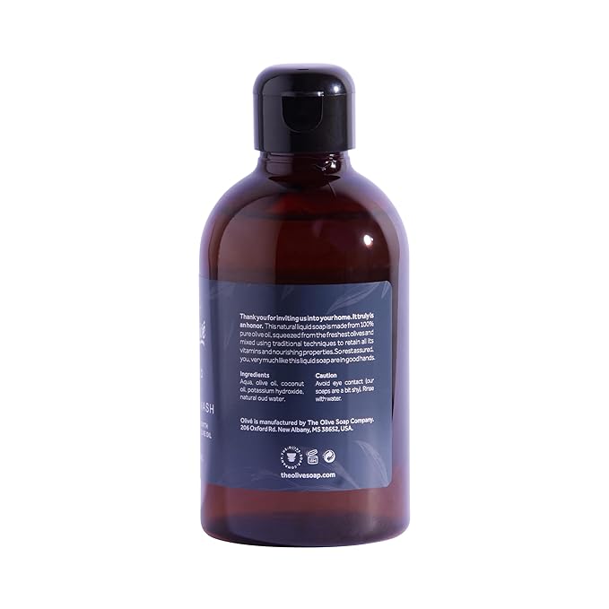 100% Pure Olive Oil Body Wash with Oud Scent – Made with Natural Ingredients | Gentle Cleansing &amp Hydrating Shower Gel for Soft Smooth Healthy-Looking Skin | 300ml Bottle
