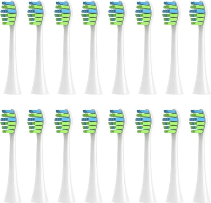 Compatible for 360 T1 Oracleen Puppy Y1 Electric Toothbrush Replacement Heads4-16pcs(16pcs Whitening)