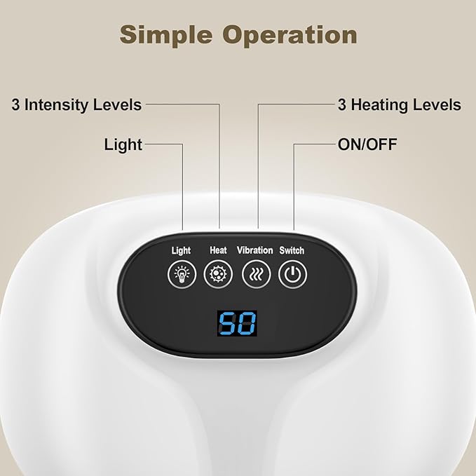 3-in-1 Electric Abdominal Massager with Heating Pad Stomach Massage for Digestion Support Hot Stone Heating Pad with Vibration Rechargeable Belly Massager for Abdominal Comfort Relaxing