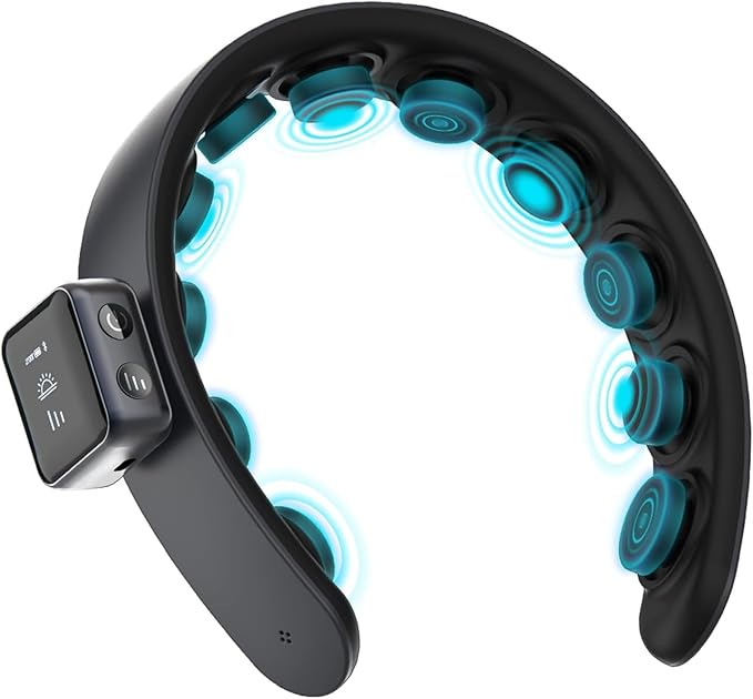 Master Massage H1 Fashion Hairband Head Massager - Slim &amp Lightweight 11 Vibrating Heads 5 Modes 3 Intensities from Gentle Fingers to Acupressure (Deluxe Prussian Blue)