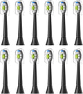 Replacement Brush Heads Compatible for with Sonicare Electric Toothbrush Fit EasyClean Gum Health FlexCare Healthy(12pcs Black)