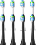 8-16Pack Replacement Toothbrush Heads Compatible with Philips Sonicare Electric Tooth Brush Refill(4White 4Black)