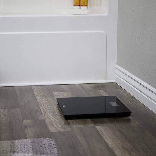 DMI Digital Talking Bathroom Scale Sleek Tempered Glass Clinically Accurate Measurements Large LCD Screen 440 lb. Weight Capacity