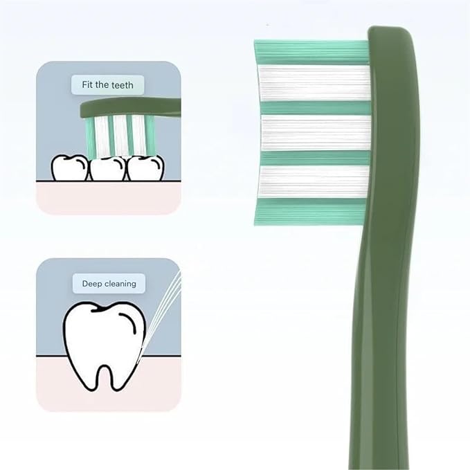 Replacement Electric Toothbrush Heads Compatible for D1/D2/D3 Soft Bristles Cleaning Brush Head(16pcs Green)
