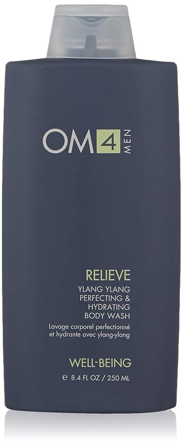 Organic Male OM4 Relieve: Ylang Ylang Perfecting &amp Hydrating Body Wash - Calming and Ultra Nourishing bodycare for Men
