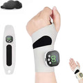 Rechargeable Electric Wrist Massager Portable Hand Heating Pad with 8 Modes &amp 30 Intensity Levels Wrist Massage Machine Wearable Hand Heating Pad for Daily &amp Sports (White) (White)