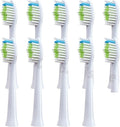 10PCS Replacement Toothbrush Heads Compatible for DOXO D5/D5S/D5Z/D8X/D8Z/D9/D10 Soft Electric(10PCS White)