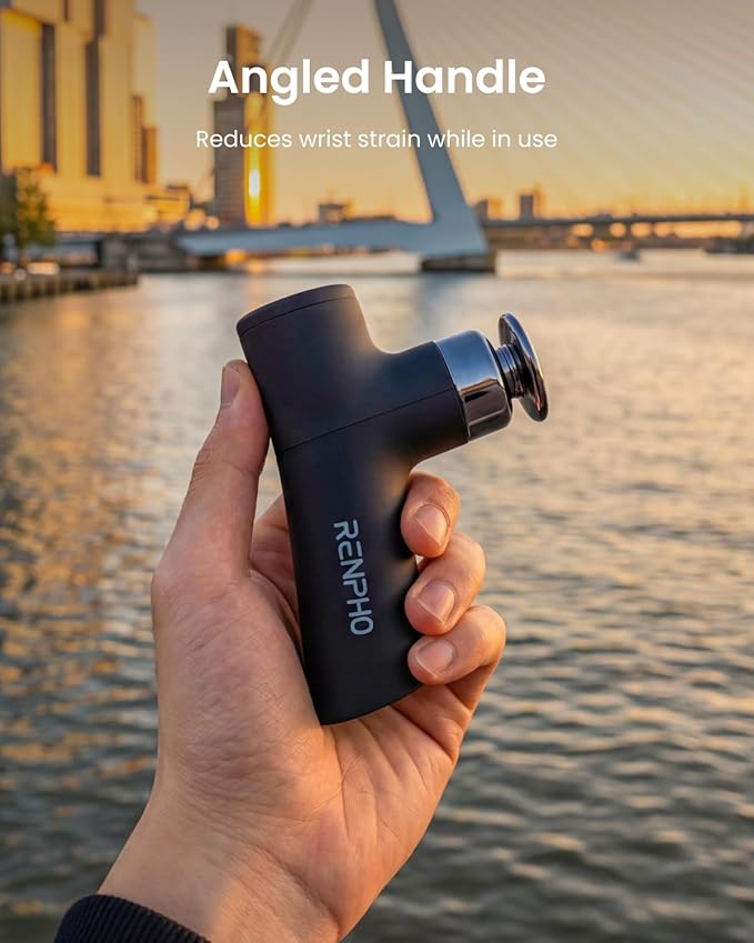 RENPHO Micro One Super Mini Massage Gun for Women Portable Travel Massager for Muscle Relief FSA Approved 4-Speed Percussion Massage Gun for Office Home &amp Daily Comfort HSA