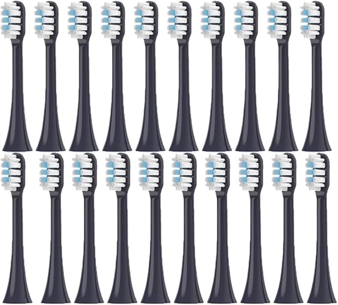 Compatible for T301 Replacement Toothbrush Heads 20/30PCS(Black -20pcs)