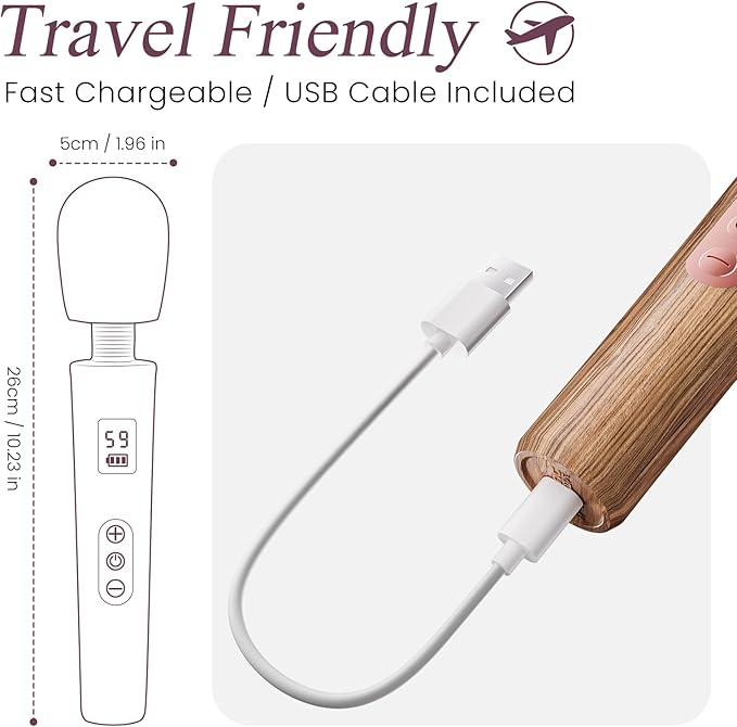 Personal Massagers Woman - Powerful Massage Tools with 9 Vibration Modes 5 Speeds Flexible Silicone Head Digital Display Waterproof Adult Tools for Women