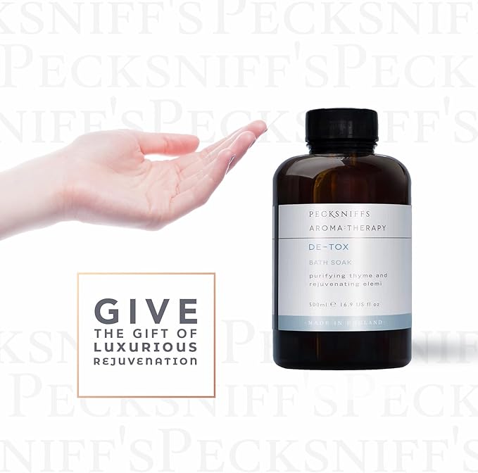 Pecksniff's Aroma:Therapy De-Tox Bath Soak Decanter | 500ml/16.9 Fl Oz