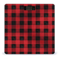Red Black Buffalo Check Plaid Pattern Bathroom Scale for Body Weight LCD Display Digital Bathroom Scale Tempered Glass Bathroom Weight Scales Fashion Smart Scales for Home Bedroom 400 Lb