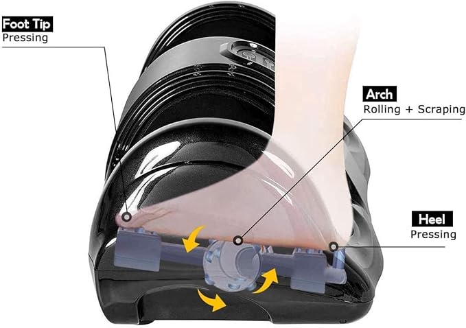 KOTEK Foot Massager Machine Shiatsu Foot &amp Calf Massager with 3 Massage Modes Remote Control Electric Deep Kneading Rolling Scraping Massage for Leg/Arm/Ankle (Black)