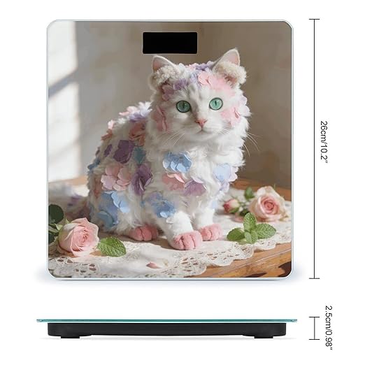 Flannel Weight ScaleClear LED Display Bathroom Digital Weighing ScaleTempered Glass Digital Bathroom Scale for Body Weight Capacity Up to 400 Lbs