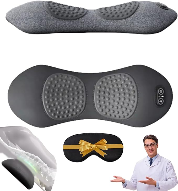 Triple Fusion Back Massager Triple Fusion Back Massager for Sciatica with Heat Vibration Back 3 in 1 Electric Lumbar Support Pillow Electric Lift + Heat + Vibration for Back Massage (Space Gray)