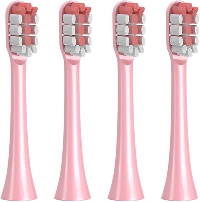 Replacement Toothbrush HeadsCompatible for ROAMAN T3/T5/T10/T10S/T20/E7/V5 Electric(4pcs Pink)