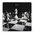 Black and White Chess Bathroom Scale Weight Scale for Body WeightHighly Accurate Digital Weighing Machine Clear LED Display Digital Bathroom Body Scale 400lb/182kg