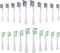 Brush Head ReplacementCompatible for Electric Toothbrush Soft Bristle X/X PRO/ Z1 Brushes Replaceable(10 Grey 10 White)