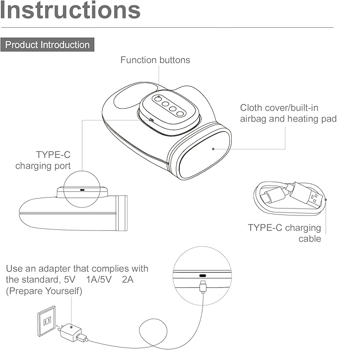 Hand Massager for Arthritis and Carpal Tunnel Heat and Compression Electric Hand Massager for Wrist Finger Massage Valentine's Day Gifts for Women Men