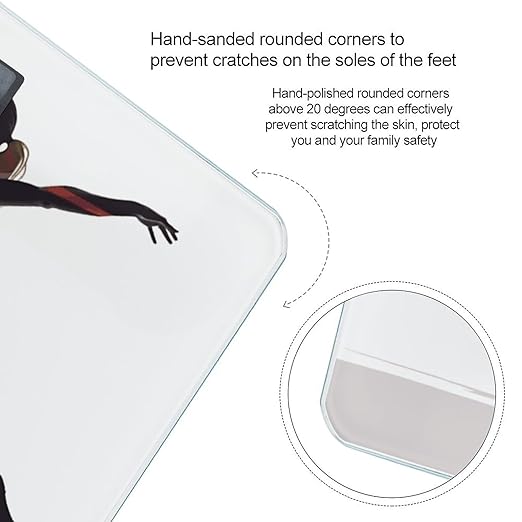 A Dancer Weight Scale Digital Electronic Scales Bathroom Scale Larg LCD Backlight Display High Precisio MeasurementsTempered Glass