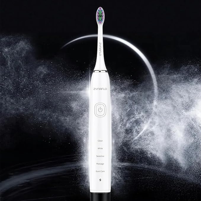 Sonic-Pro Electric Toothbrush 5 Cleaning Modes Smart Timer (Pearl White)