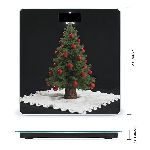 Christmas Three Smart Scale for Body Weight Digital Bathroom Scale Toughened Glass Weight Scale with Large LCD Backlight Display High Precision Scales Weighing Machine