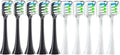 10pcs Replacement Brush Heads Compatible for X3 X5 V1 X3U Soft Bristle Toothbrush(5White 5Black)