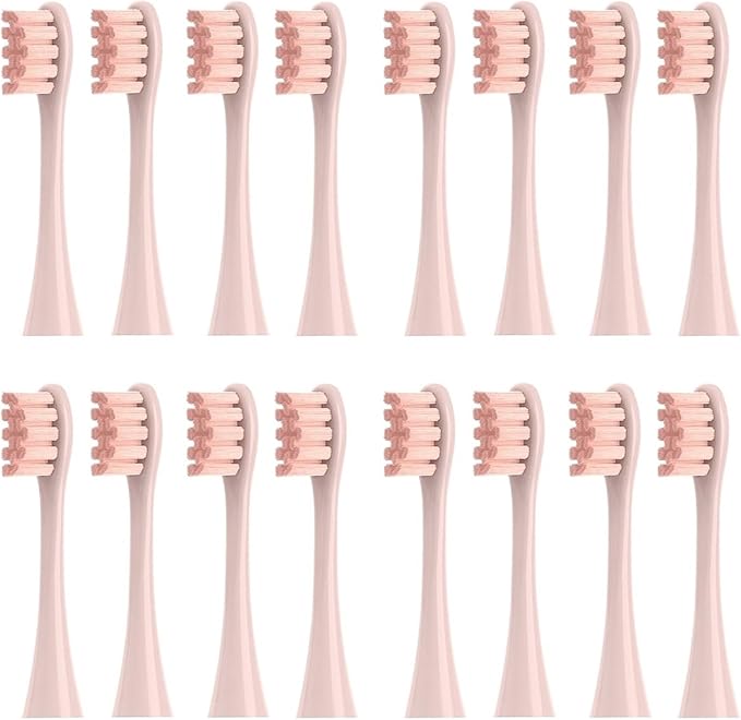 16pcs Replacement Brush Compatible for Oclean Sonic X/Pro/ Z1/ SE F1 One PW01/03/05/07/09 P5 Electric Toothbrush(16 Pink)