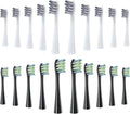 Replacement Brush Head Compatible with Oclean X/X Pro/SE+/ Air / Z1 / F1 / One Electric Toothbrush Soft Bristle Brushes Replaceable Head Fit Sonic(10 Grey 10 Black)