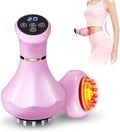 Lymphatic Drainage Massager4-in-1 Electric Body Sculpting BrushHelps Reduce Stretch Marks&ampCellulite for RelaxationMulti-Speed Anti Cellulite Massage Tool for Belly Legs Arms(Pink)