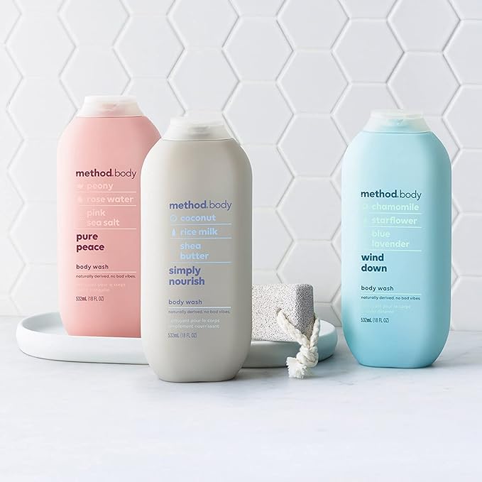 Method Body Wash Wind Down 18 oz 6 pack Packaging May Vary