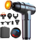 AERLANG Massage Gun with Heat Deep Tissue Back Massager Neck Massager for Pain ReliefMuscle Percussion Massage Gun Birthday Gifts for Men Women Dad him Handheld Message Gun with 7Heads&ampSilent