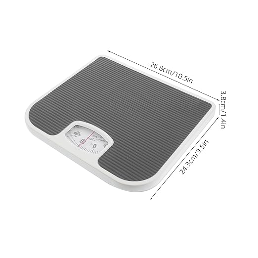 TEHAUX Analog Mechanical Bathroom Scale for Body Weight Measurement Gray Precision Personal Scale with Rotating Dial Home Use Health Monitor for Adults and Travel