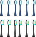 12PCS Replacement Tooth Brush HeadsCompatible for X PRO/ Z1/ F1/ One/Air 2 /SE Sonic Soft Electric(6 Dark Blue 6 Black)