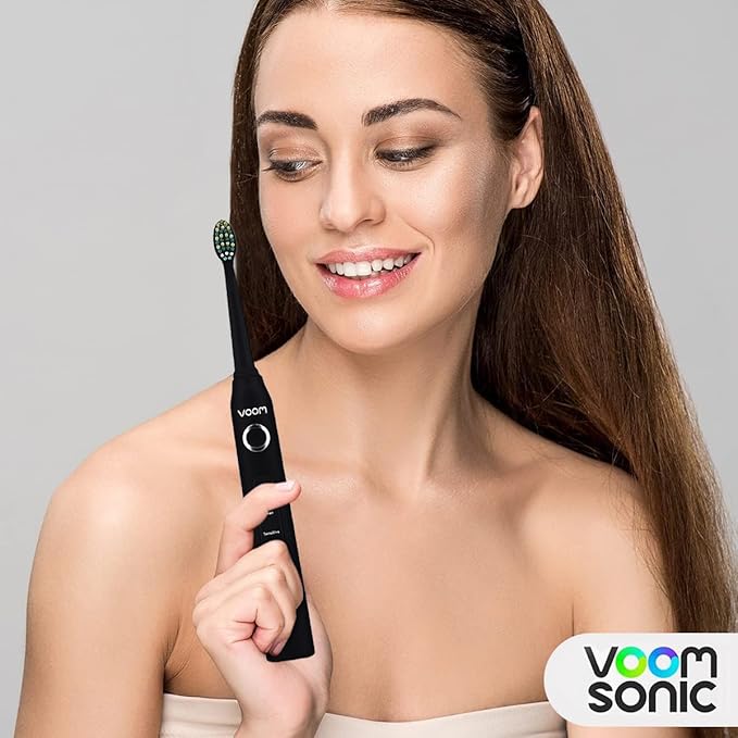 Voom Sonic Pro 5 Electric Toothbrush for Adults - Ultrasonic Electric Toothbrushes with Replacment Brush Head Dentist Recommended Power Sonic Toothbrush with 5 Modes