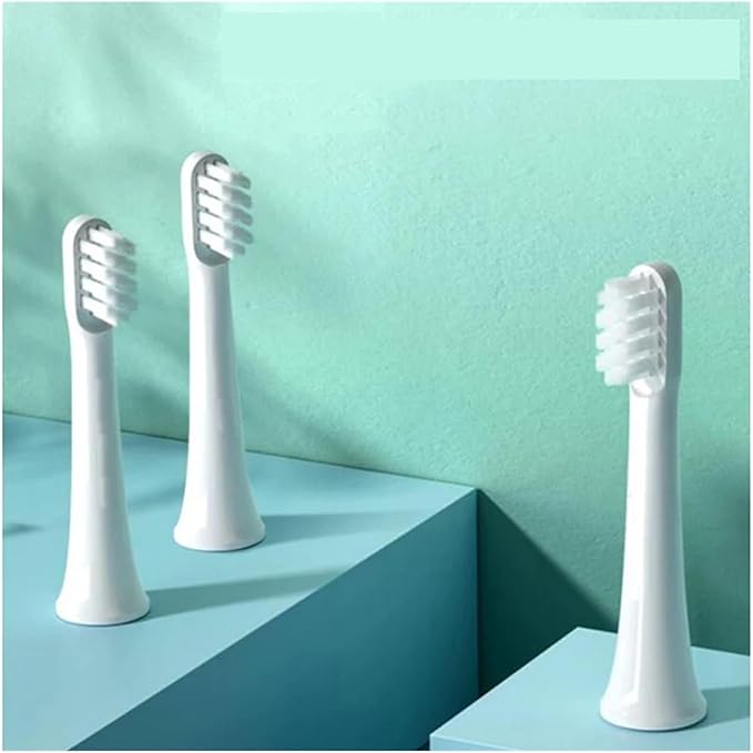 10pcs Replacment Heads Compatible for T100 Sonic Toothbrush Soft Vacuum Whitening Clean Bristle Brush Nozzles Head(10pcs White)