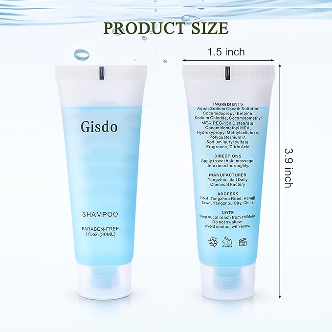 30 Travel Size Body Wash Bulk bundle with 30 Travel Size Shampoo Bulk 30mL 1 oz Hotel Shampoo Supplies for Guests AirBnB Essentials Travel Size Toiletries Bulk