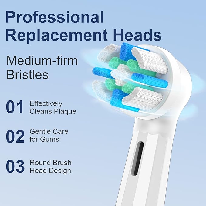 6 Pcs IO Replacement Heads Compatible with Oral B IO 2/3/4/5/6/7/8/9/10 Series Electric Toothbrush Toothbrush Heads Compatible with Oral B IO Comes with Hygienic Cap (White)