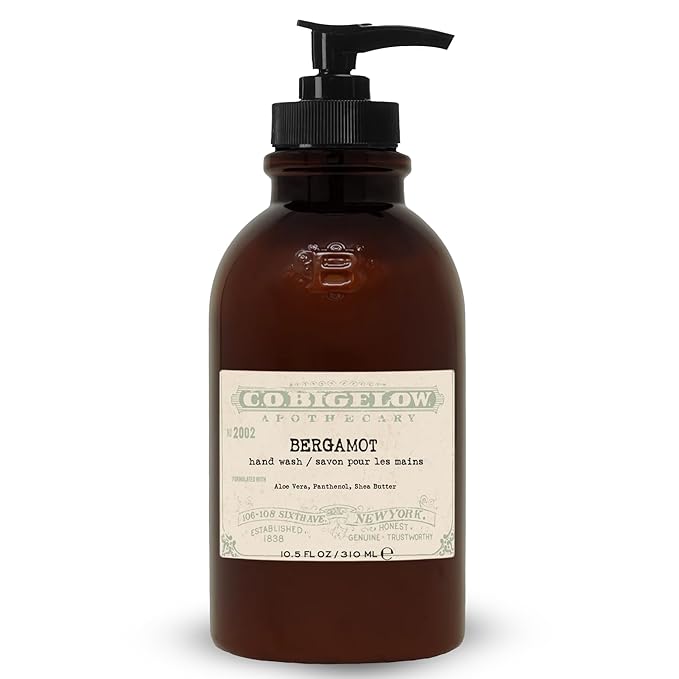 C.O. Bigelow Bergamot Hand Wash Iconic Collection Liquid Hand Soap with Shea Butter Glycerin Aloe Vera 10.5 Fl Oz