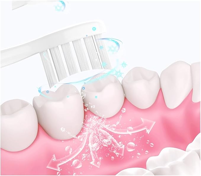 Compatible with Wondermile Electric Toothbrush Replacement Brush Heads Compatible with(White)