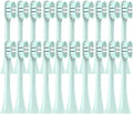 20/50/100PCS Copper Free Replaceable Brush Heads Compatible for X3/X3U/X5 Soft Bristle Mint/VanGo Green Sonic Nozzles No Metal(20MintGreen)